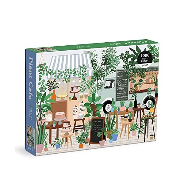 Galison 9780735371903 Plant Café Jigsaw Puzzle, Multicoloured, 1000 Pieces