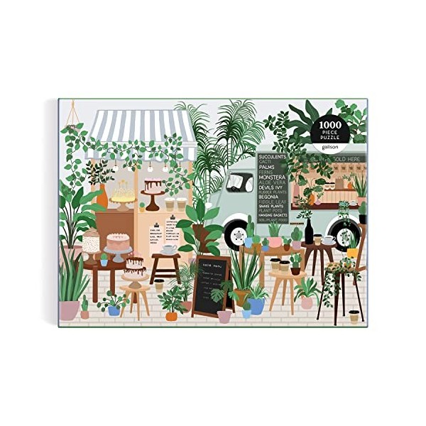 Galison 9780735371903 Plant Café Jigsaw Puzzle, Multicoloured, 1000 Pieces