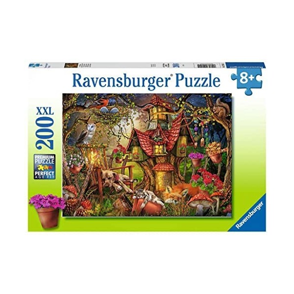 RAVENSBURGER PUZZLE- Das Waldhaus Ravensburger 12951 Puzzle XXL pour Enfants à partir de 8 Ans, Argent Silver 