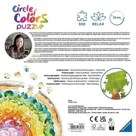 Ravensburger - Puzzle Adulte - Puzzle rond 500 p - Pizza Circle of Colors - 17347