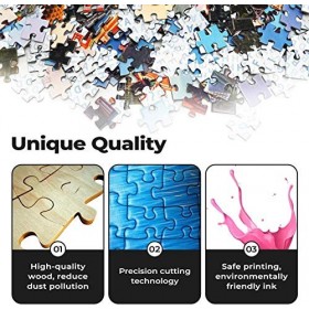 Puzzle 1000 Pièces Adultes,Lisbon City Architecture Poster Puzzle, Puzzles en Bois pour Adultes Puzzle Games Family Fun Floor