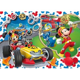 Clementoni - 23709 - Supercolor Puzzle - Mickey and the Roadster Racers&nbsp;-&nbsp;104&nbsp;Maxi Pièces - Disney