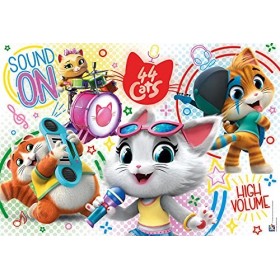 Clementoni 44 Cats-40 pièces Enfant, Puzzle de Sol-fabriqué en Italie, 3 Ans et Plus, 25466, No Color