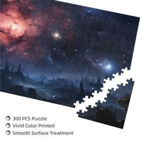 Puzzle en bois personnalisé de 300 pièces pour couple – Puzzle familial – Étoiles de nuit – Puzzle photo pour adultes, annive