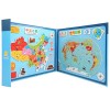 Wlikmjg Puzzle de Carte du Monde pour,Puzzle de Carte du Monde, Jeu de géographie de Puzzle éducatif, Puzzle magnétique en Bo