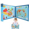 Wlikmjg Puzzle de Carte du Monde pour,Puzzle de Carte du Monde, Jeu de géographie de Puzzle éducatif, Puzzle magnétique en Bo