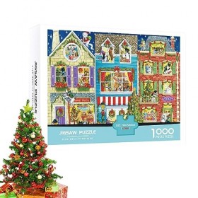 Firulab Puzzle de 1000 pièces,Puzzle de Noël Le Père Noël prépare des Cadeaux - Le Père Noël prépare des Cadeaux pour la de l