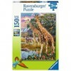 Ravensburger- Kleurrijke Elefant,Tiger 12943 Puzzle pour Enfants à partir de 7 Ans Motif Savane Multicolore 150 pièces, Argen