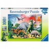 Ravensburger - Puzzle enfant - Au Milieu Des Dinosaures - 100 Pièces