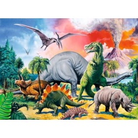 Ravensburger - Puzzle enfant - Au Milieu Des Dinosaures - 100 Pièces