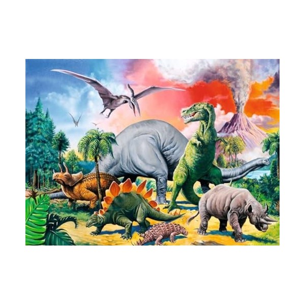 Ravensburger - Puzzle enfant - Au Milieu Des Dinosaures - 100 Pièces