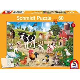 Schmidt Spiele Animal Club 56369 Puzzle Animaux de la Ferme 60 pièces