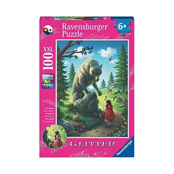 Ravensburger 12988 Puzzle XXL pour Enfants à partir de 6 Ans avec Paillettes, Argent Silver 