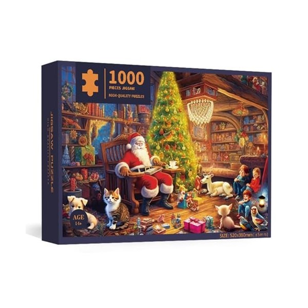 Puzzle de Noël | Puzzle de Noël de 1000 pièces | Puzzle dornements de Noël décoratifs, carton anti-décoloration, pour femmes