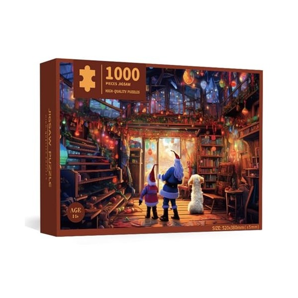 Puzzle de Noël | Puzzle de Noël de 1000 pièces | Puzzle dornements de Noël décoratifs, carton anti-décoloration, pour femmes