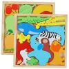ERINGOGO 2 Boîtes Puzzle éducatif pour Enfants Tige Puzzle danimaux pour Enfants énigmes scie sauteuse Puzzle Bricolage en Bo
