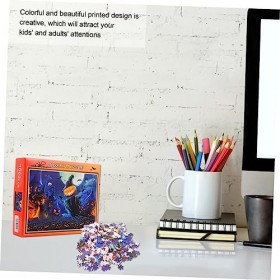 TOYANDONA 1 Boîte 1000 Pièces Puzzle Fête dhalloween Casse-tête De Jeu De Société Casse-tête Passe-Temps Casse-tête Peinture