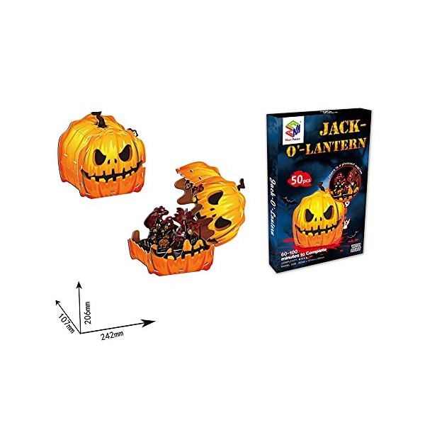 BYNYXI Halloween 3D Puzzles, Citrouille Lanterne Papier Modèle Jigsaw Toy, Puzzles de Château, Puzzles de Maison dans Les Arb