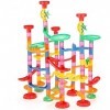 Ucradle Circuit Billes, 139Pcs Circuit de Billes Toboggan à Billes Marble Run pour Enfant DIY Labyrinthe Billes Jeu de Constr