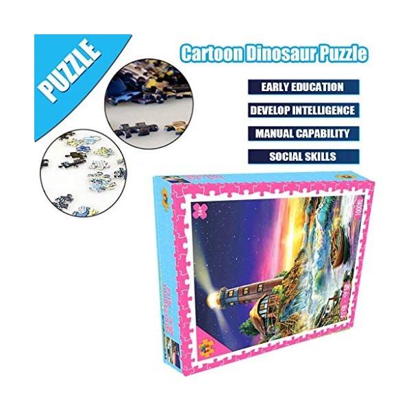 Hunpta Puzzle 1000 pièces pour adultes, cadeau éducatif pour enfants, adultes et enfants rose