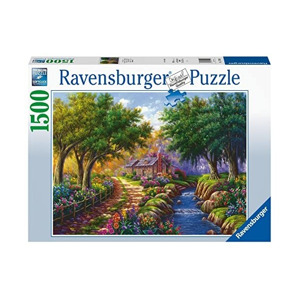 Ravensburger - Puzzle Adulte - Puzzle 1500 p - Cottage au bord de la rivière- 17109