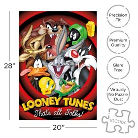Aquarius- Looney Tunes Puzzle, 65253, Rouge, 1000