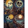 Taozi & Lizhi Halloween Puzzle Collection - Horror Movie Night, Adulte 1000 Morceaux de Morts - Vivants Puzzle, Famille Vacan