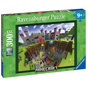 Ravensburger - Puzzle Enfant - Puzzle 300 p XXL - Découpe Minecraft - Dès 9 ans - 13334