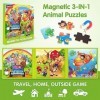 SYNARRY Animaux Jouet Puzzle en Magnétique Enfants pour 2 3 4 5 6 Ans, Puzzles de Animaux de 3×20 Pièces, Jouets Activité de 