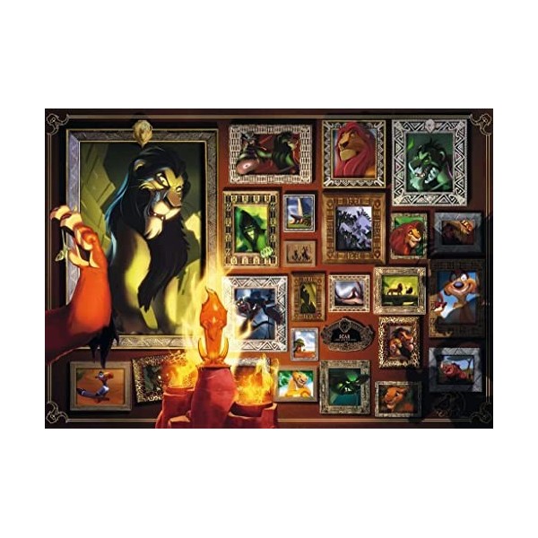 Ravensburger - Puzzle Adulte - Puzzle 1000 p - Scar - Collection Disney Villainous - 16524