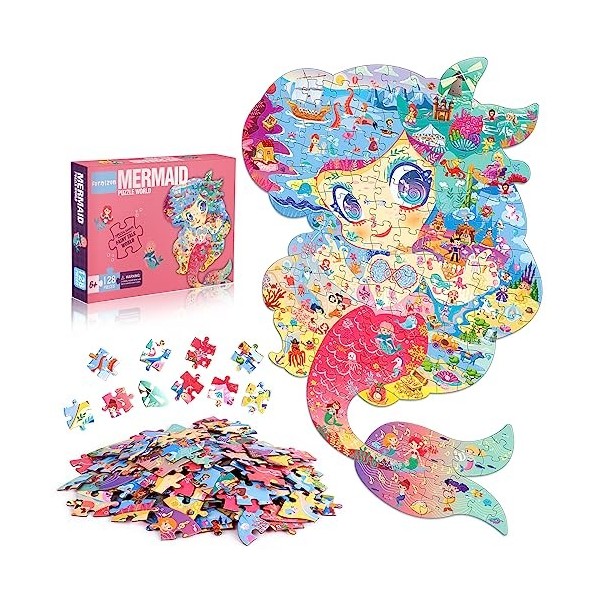 FORMIZON Puzzle Enfant, 128 Pièces Puzzle Animaux Enfant, Jouet Puzzles pour Enfant, Jouet éducatif Enfant, Cadeau Jouet pour