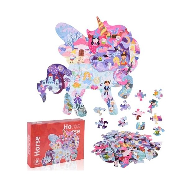 FORMIZON Puzzle Enfant, 128 Pièces Puzzle Animaux Enfant, Jouet Puzzles pour Enfant, Jouet éducatif Enfant, Cadeau Jouet pour