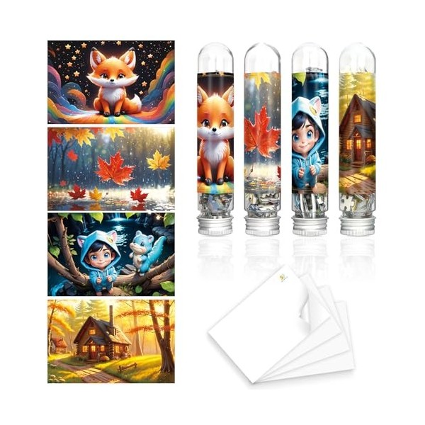 Lot de 4 Mini Puzzles pour Adultes – Puzzle de 150 pièces avec Plan de référence – Micro Puzzle – Livré avec Une Pince à épil