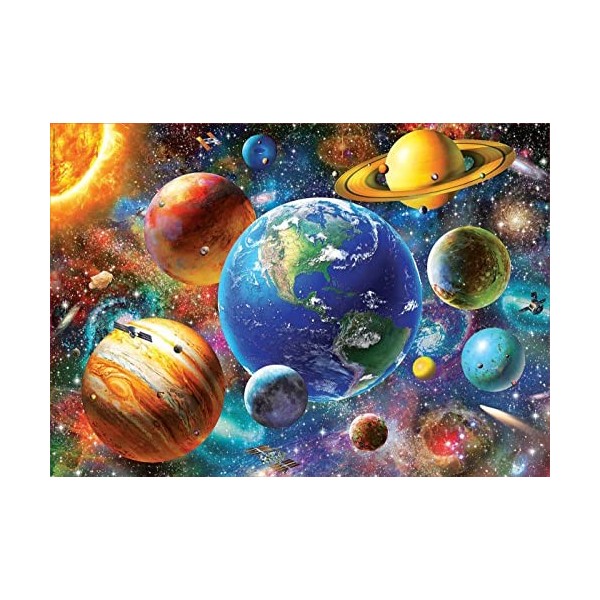 Educa - Puzzle de 500 pièces pour Enfants et Adultes | Systeme Solaire. Comprend Fix Puzzle Tail pour laccrocher Une Fois l