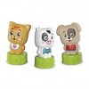 Clementoni- Soft Clemmy-Set de Jeu avec Livre Animaux Mignons-Premières, Briques De Construction, Bloc Souple Bébé 6 Mois, Jo