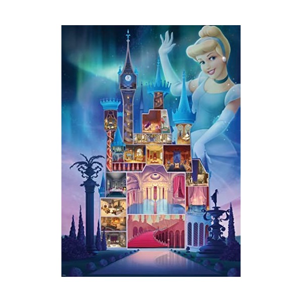 Ravensburger - Puzzle 1000 pièces - Puzzle Adulte - Dès 12 ans - Cendrillon - Collection Château des Disney Princesses - Puzz