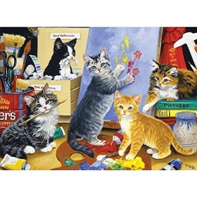 Puzzles pour Adultes 1000 pièces Peindre des Chats 70 x 50 cm Puzzles pour Adultes Jeu éducatif Challenge Toy 1000 pièces Puz