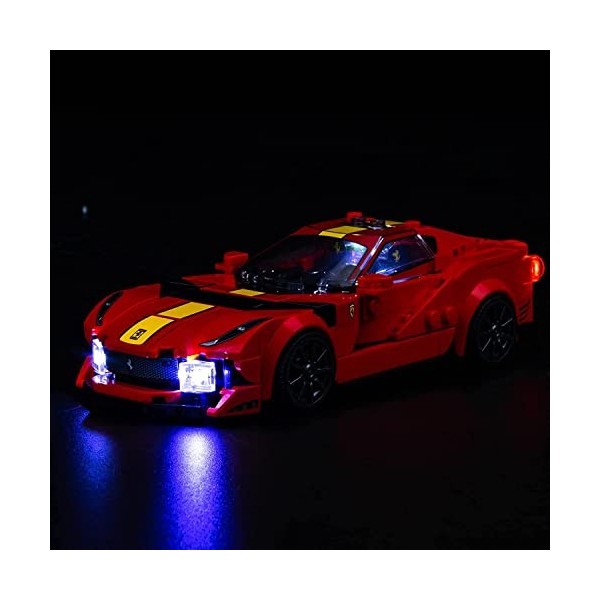 Jeu déclairage LED pour Lego 76914 Speed ​​​​Champions Ferrari 812 Competizione Pas Un modèle Lego , Jeu déclairage de déc