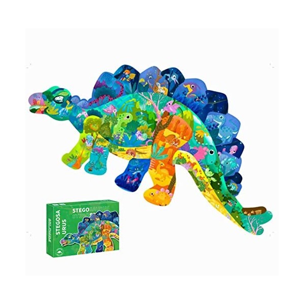 Triceratops Puzzle pour Enfants 150 Pièces Puzzles pour Enfants de 4 5 6 7 8 9 10 Ans, Jouets Éducatifs Cadeau Puzzles pour E