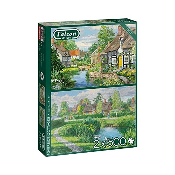Jumbo- Cottages de rivière Puzzle, 11289, Multicolore, 1000