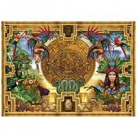 Educa - Puzzle de 2000 pièces pour Adultes | Montage Aztèque Maya. Mesure : 96 x 68 cm. Comprend Fix Puzzle Tail pour laccro