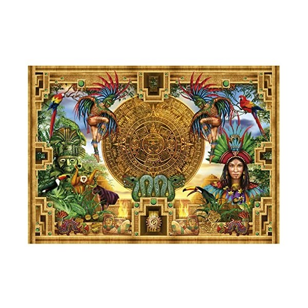 Educa - Puzzle de 2000 pièces pour Adultes | Montage Aztèque Maya. Mesure : 96 x 68 cm. Comprend Fix Puzzle Tail pour laccro