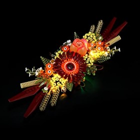 GEAMENT Jeu De Lumières Compatible avec Lego Le Centre de Table Fleurs séchées Dried Flower Centerpiece - Kit Déclairage L