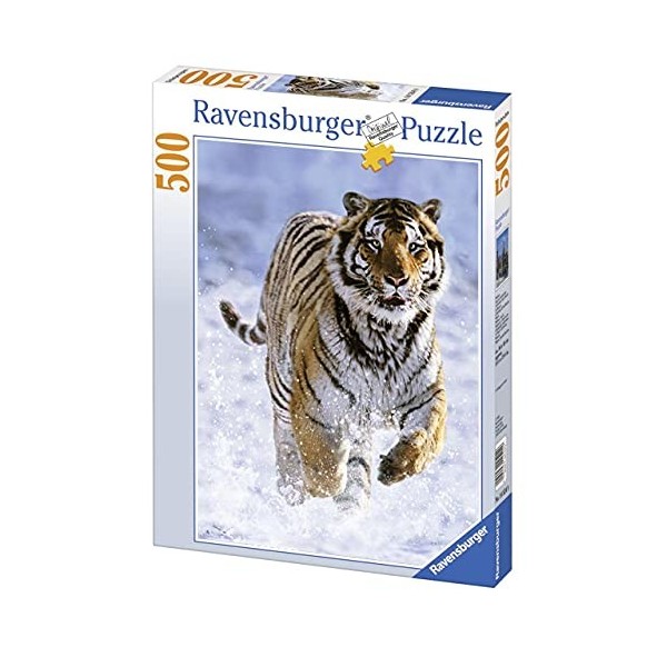 Ravensburger - Puzzle Adulte - Puzzle 500 p - Tigre dans la neige - 14475