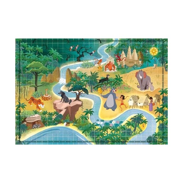 Clementoni Collection – Disney The Jungle Book – 1000 pièces – Puzzle, Horizontal, Divertissement pour Adultes, fabriqué en I