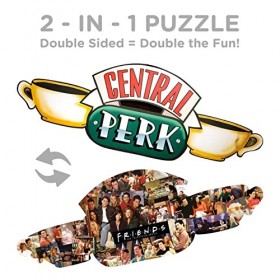 NMR Distribution 75029 Central Perk Double Face Puzzle 600P 86X30 Cm, White, One Size