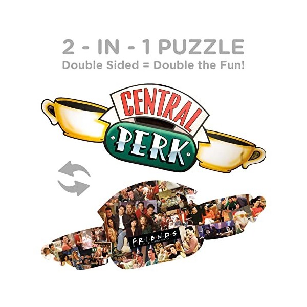 NMR Distribution 75029 Central Perk Double Face Puzzle 600P 86X30 Cm, White, One Size