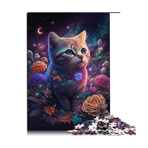 1000 Pièces Puzzle pour Adultes Chat Puzzle pour Adultes Puzzles en Carton Adultes Puzzles Cadeaux Taille 26x38cm 