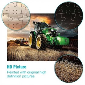 Puzzles 1000 pièces Tracteur Moissonneuse de blé Puzzle Adultes Enfants Puzzle difficulté Puzzle Ferme Puzzle Jouet éducatif 