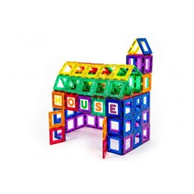 Playmags 36 pièces de Construction magnétique Set Tiles: Kit pédagogique Clickins Inclure 18 magnétique de Windows et 18 Lett